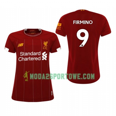 Koszulka Liverpool Roberto Firmino 9 Damska Domowe Stroje Piłkarskie 2019/20 Krótki Rękaw